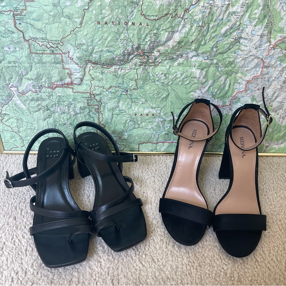 2.5” Strappy Heels & 4” Open Toe Heel